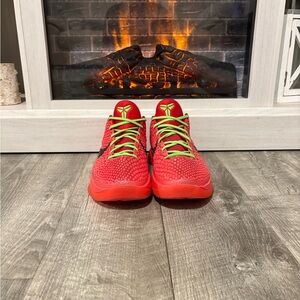 Kids Red and Green Athletic Shoes